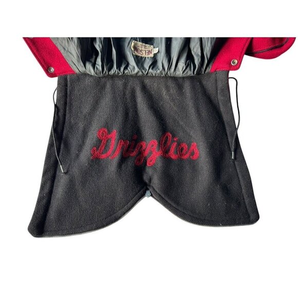 Vtg Nelson Woman's Sz M Red Black Varsity Letterman Jacket Boise Grizzlies 1987 - Picture 6 of 15